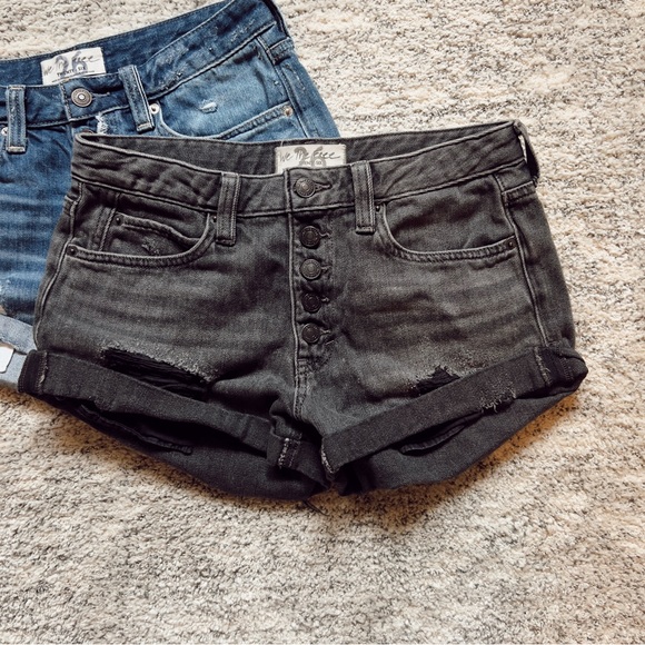 We The Free Denim and Charcoal Jean Shorts - Picture 2 of 13